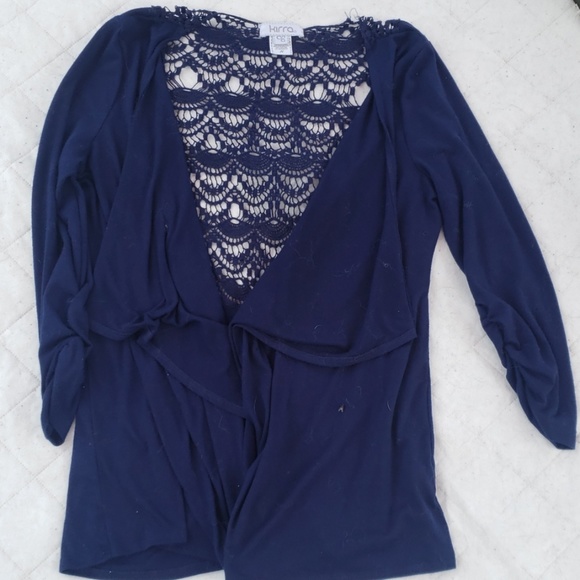 Lace Back Cardigan - Picture 1 of 3